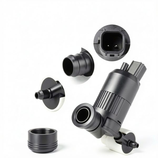 HHCSOP Windshield Washer Pump Stainless Steel 12V-4