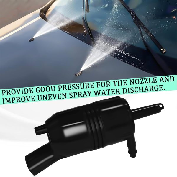 Windshield Washer Pump Replacement qboonpt Black-2