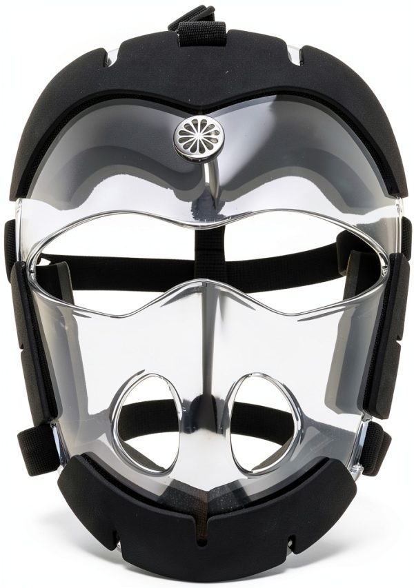 Field Hockey Face Mask Guard Clear Black The Indian-1