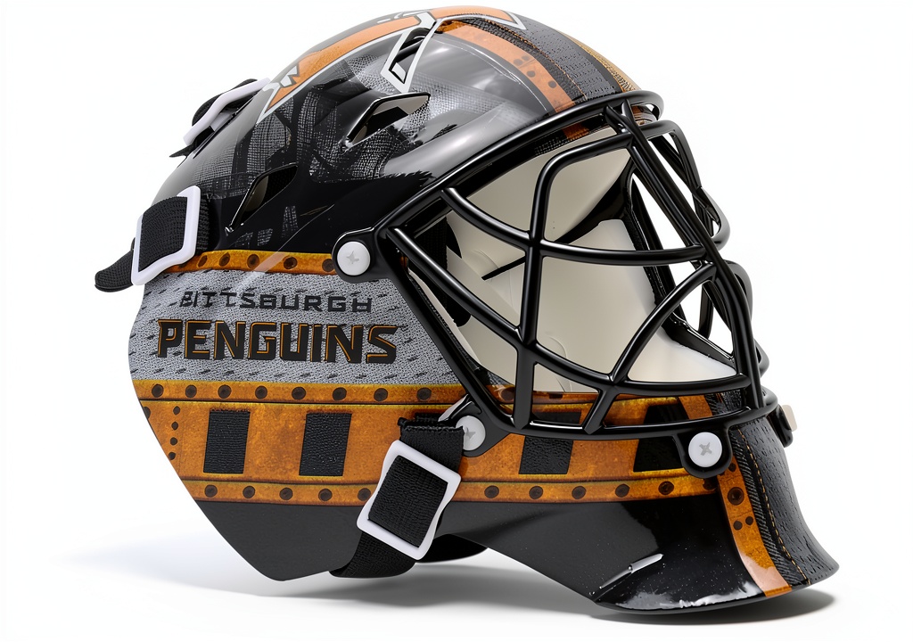 Fanatics Authentic ice hockey mask showing composite shell and ventilation
