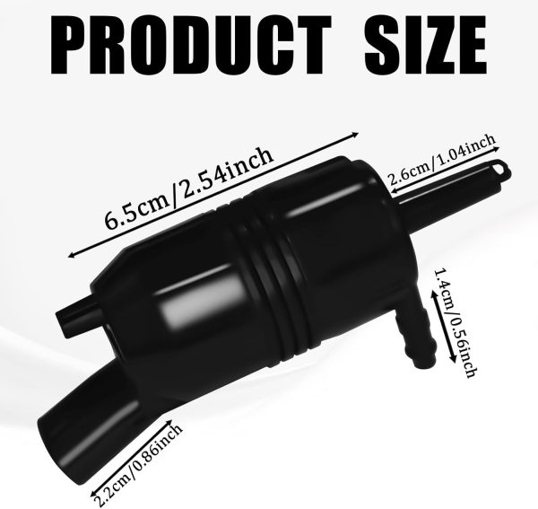 Windshield Washer Pump Replacement qboonpt Black-1