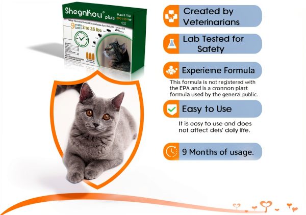 Natural Flea Treatment for Cats (2-25 lbs) | 9-Month Supply with Comb, Tick Tool & Repellent Collar, Vet-Reviewed Formula-1