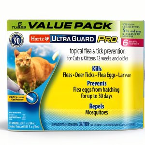 Hartz UltraGuard Pro Topical Flea & Tick Prevention for Cats & Kittens, Over 5 lbs 6 Monthly Treatments-0