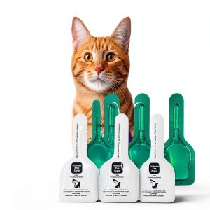 Flea and Tick Prevention for Cats & Kittens: Waterproof Topical Cat Flea and Tick Treatment – Fast-Acting & Long-Lasting At Home Flea Control for Cats Over 1.5 lbs and 8 Weeks or Older – 6-Dose Supply-0