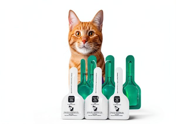Flea and Tick Prevention for Cats & Kittens: Waterproof Topical Cat Flea and Tick Treatment – Fast-Acting & Long-Lasting At Home Flea Control for Cats Over 1.5 lbs and 8 Weeks or Older – 6-Dose Supply-0