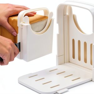 Bread Slicer HYAM Adjustable 5-Thickness Folding Bagel & Bread Cutter-0