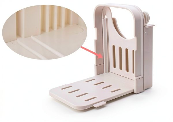 Bread Slicer HYAM Adjustable 5-Thickness Folding Bagel & Bread Cutter-1