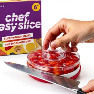 IMPRESA Easy Slice 6 in 1 Food Prep Tool White 6in Manual Chopper-0