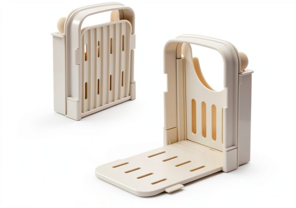 Bread Slicer HYAM Adjustable 5-Thickness Folding Bagel & Bread Cutter-2