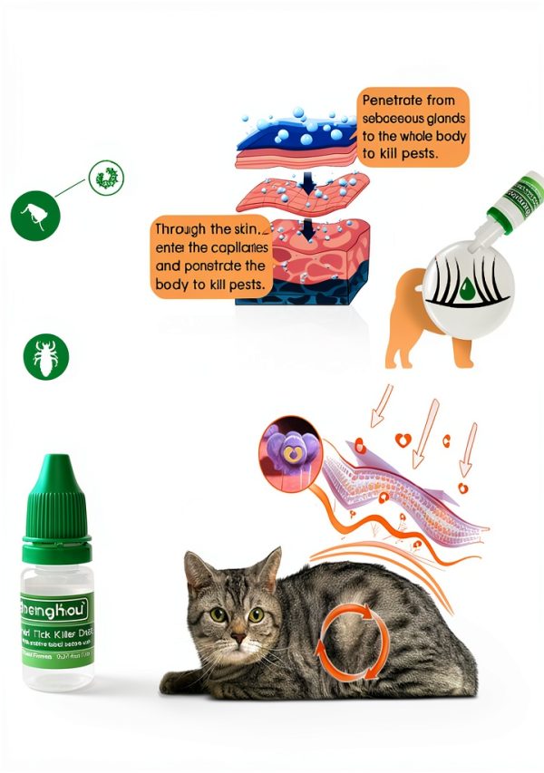 Natural Flea Treatment for Cats (2-25 lbs) | 9-Month Supply with Comb, Tick Tool & Repellent Collar, Vet-Reviewed Formula-2