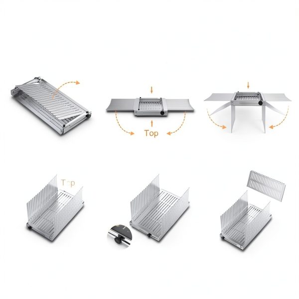 Stainless Steel Bread Slicer Mobbyko 5.5‑8.3″ Foldable Compact-7