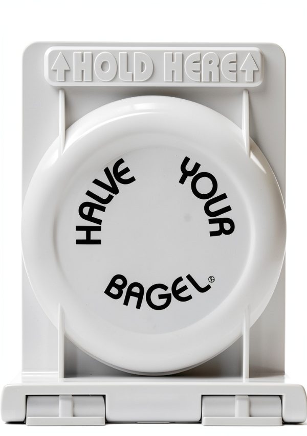Bagel Slicer Halve Your Bagel Plastic Steel Blade, White-6