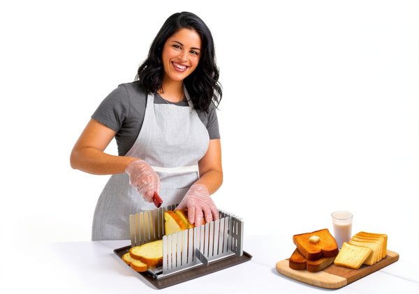Stainless Steel Bread Slicer Mobbyko 5.5‑8.3″ Foldable Compact-5
