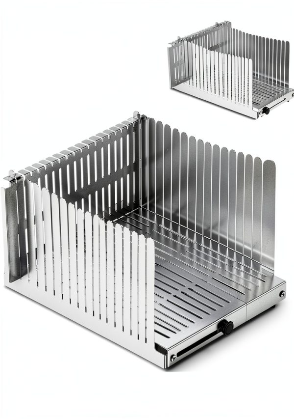 Stainless Steel Bread Slicer Mobbyko 5.5‑8.3″ Foldable Compact-0