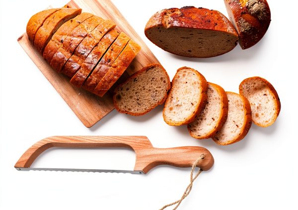 Bread Slicer 16" Wooden Bow Knife with Stainless Steel Serrated Blade-5