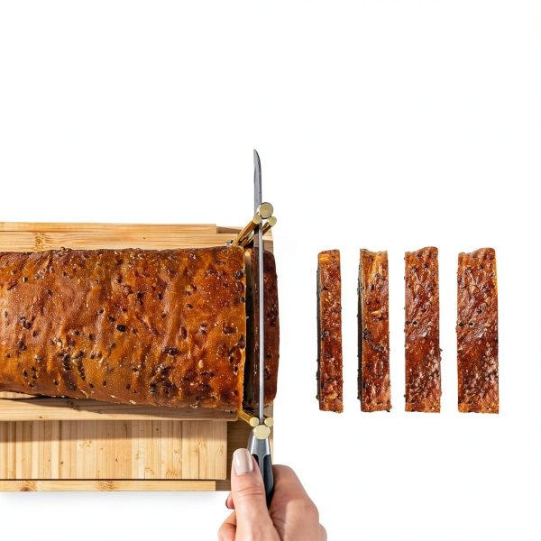 Bamboo Bread Slicer by Apace Living 6.5" Guide with Crumb Tray-3