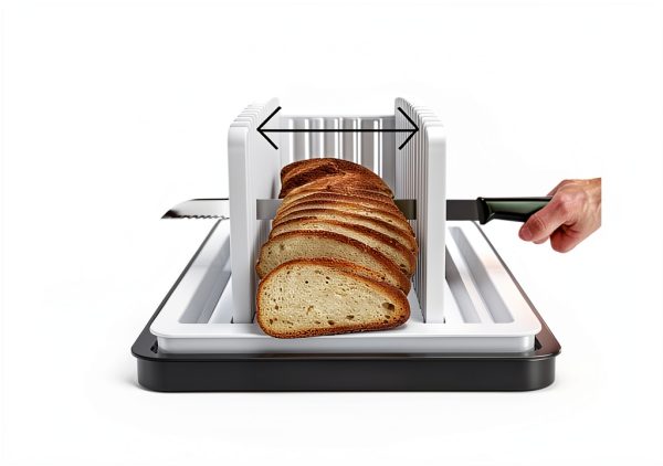 HHXRISE Adjustable Bread Slicer for Homemade Loaves, Plastic Bagel-2