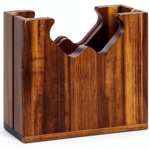 Bagel Slicer Holder Premium Acacia Wood Adjustable by CUTHOLLOW-0