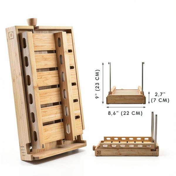 Bamboo Bread Slicer by Apace Living 6.5" Guide with Crumb Tray-2