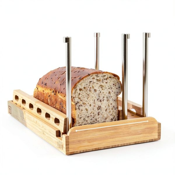 Bamboo Bread Slicer by Apace Living 6.5" Guide with Crumb Tray-4
