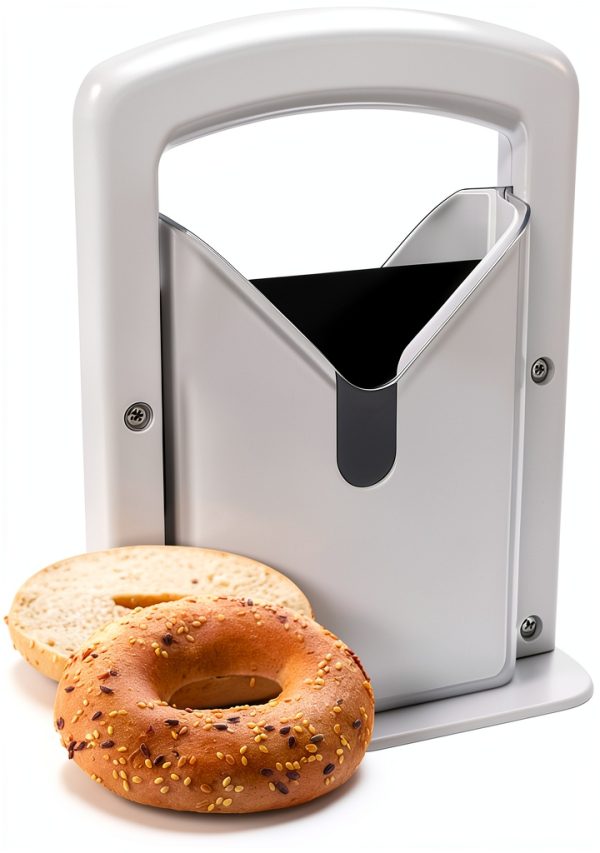 Bagel Slicer IRUZJZC White Safety Shield Stainless Steel Universal-0