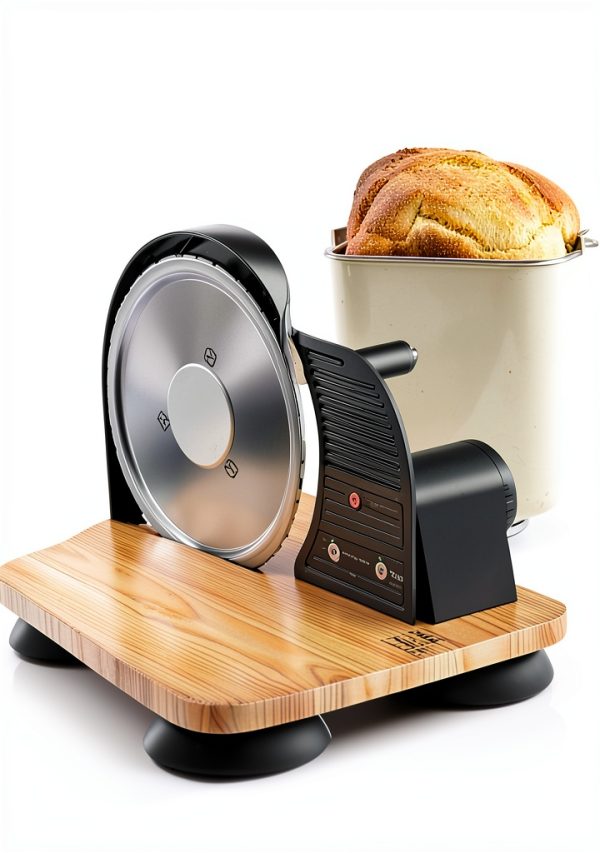 Manual Bread Slicer KZBUFCXZ Adjustable Thickness Serrated Blade Black-7