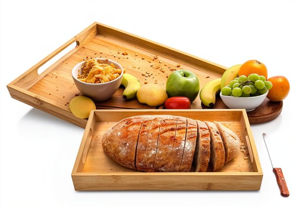 Bamboo Bread Slicer with Crumb Tray Bamboo Bread Cutter for Homemade Bread, Loaf Cakes, Bagels Slicer, 3 Slice Sizes, Adjustable, Compact, Foldable-5