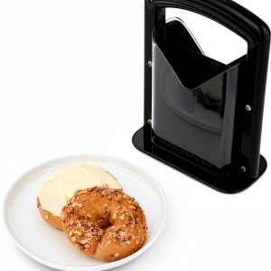 Bagel Slicer Restaurantware Met Lux 7x3.5in Black Steel Safety Shield-0