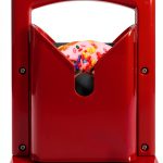 Bagel Slicer, Perfect for Bagels, Safe Grip, Safety Shield, Bagel Cutter Stainless Steel, Universal Slicer (Red)-0