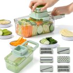 Vegetable Chopper YZJSM 6‑Blade Magnetic Slicer with Container-0