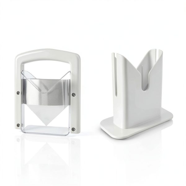 Bagel Slicer,Perfect for Bagels, Safe Grip, Guillotine Cutter, Safety Shield, Stainless Steel (white)-5