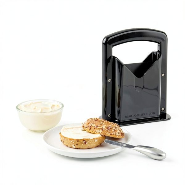 Bagel Slicer Restaurantware Met Lux 7x3.5in Black Steel Safety Shield-7