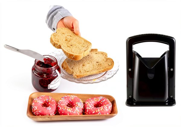 Bagel Slicer, Perfect for Bagels, Bagel Cutter Stainless Steel Black-6