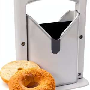Bagel Slicer CZBCQ Stainless Steel White 6.8x3.7x8.8in Safety Handle-0