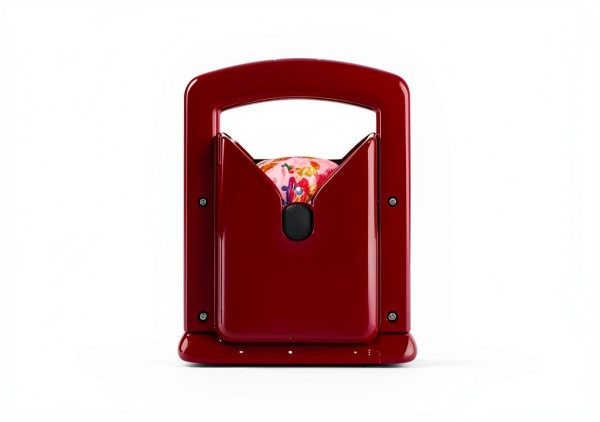 Bagel Slicer, Perfect for Bagels, Safe Grip, Safety Shield, Bagel Cutter Stainless Steel, Universal Slicer (Red)-5