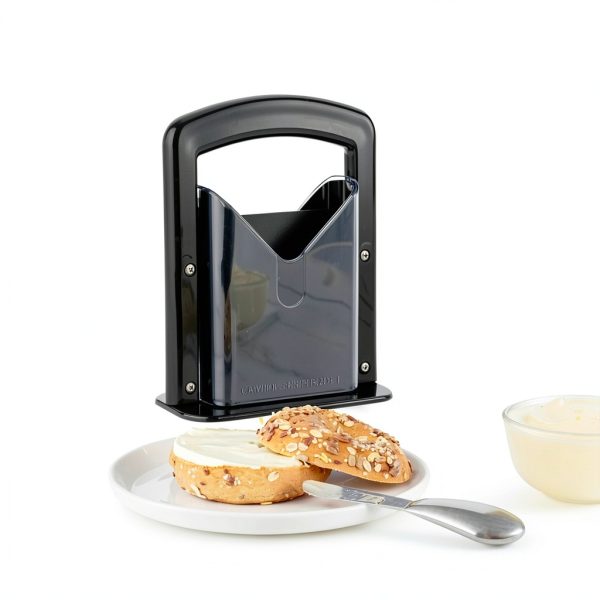 Bagel Slicer Restaurantware Met Lux 7x3.5in Black Steel Safety Shield-8