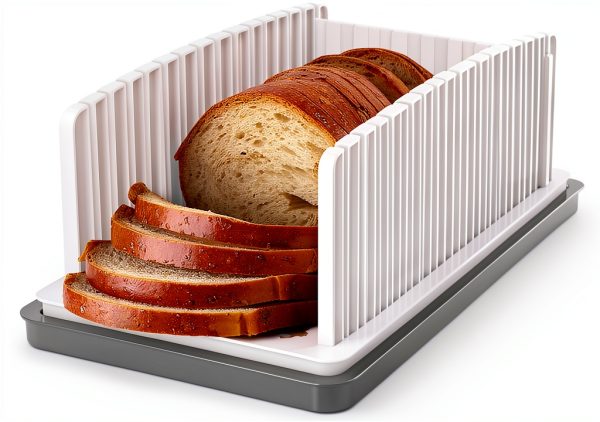 HHXRISE Adjustable Bread Slicer for Homemade Loaves, Plastic Bagel-0